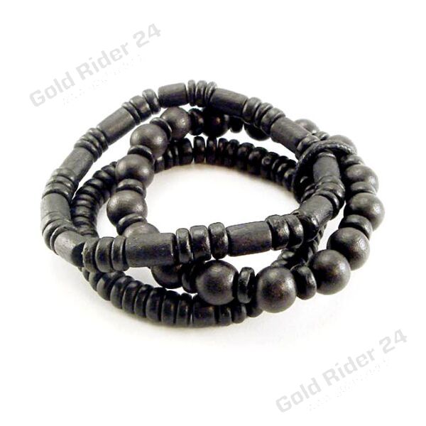 Bracelets Perles bois-noir